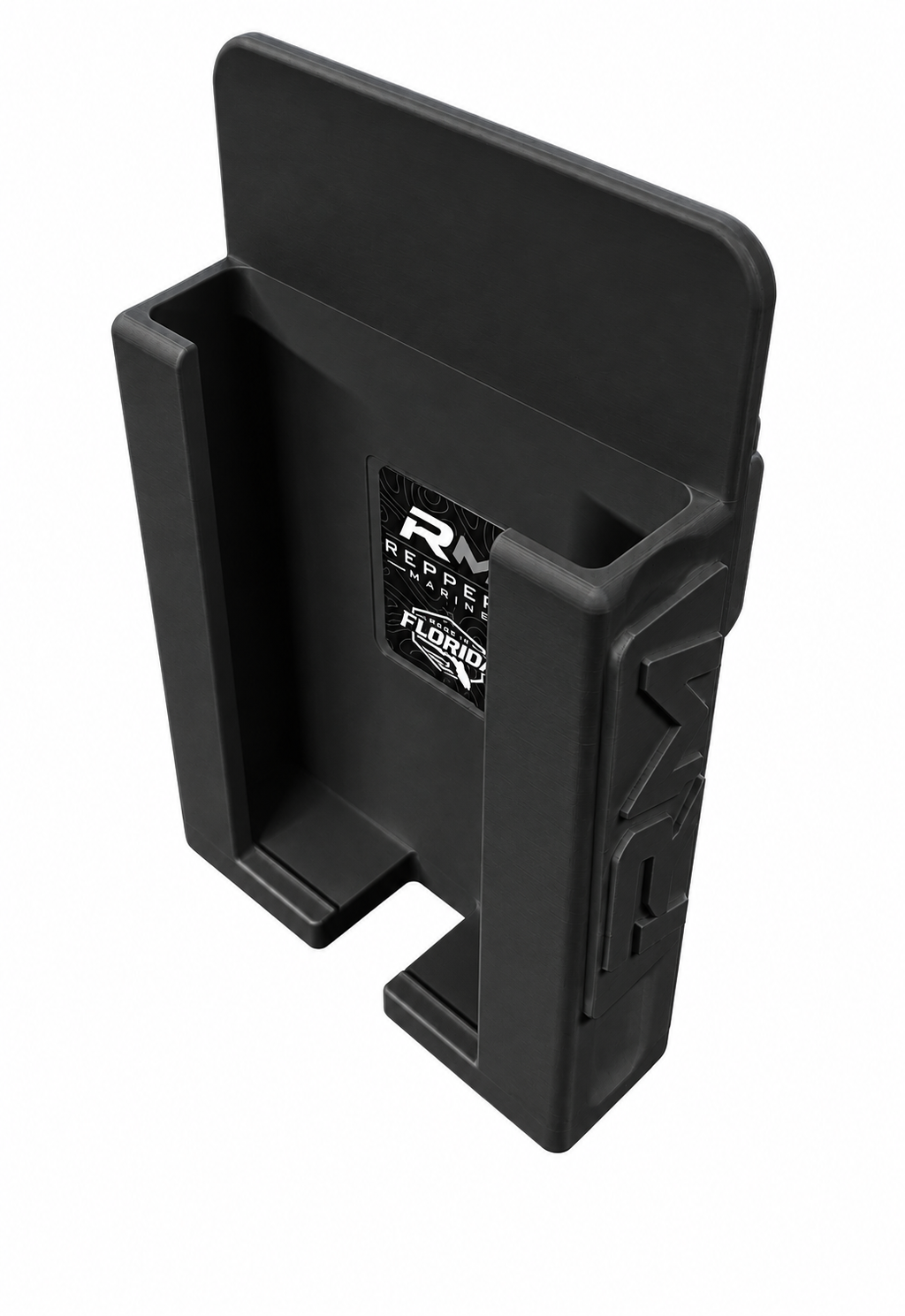 Black RepRail universal boat phone holder for T-tops and marine rails